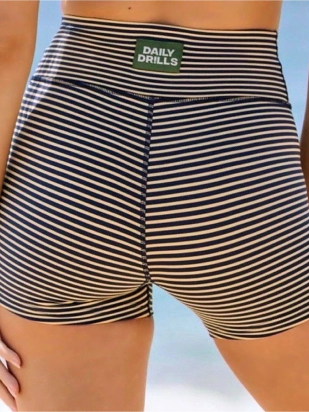 Daily Drills Play! Shortie Shorts XS Navy Sunny Stripe- NWT, Unopened